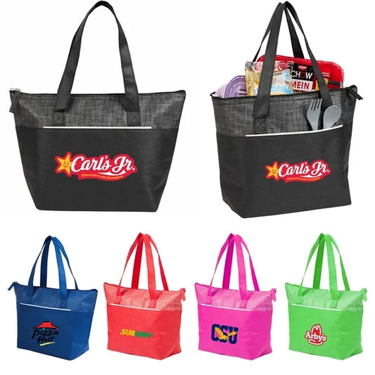 Mist Recycled 9-Can Non-Woven Tote Cooler