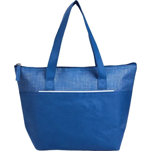 Mist Recycled 9-Can Non-Woven Tote Cooler