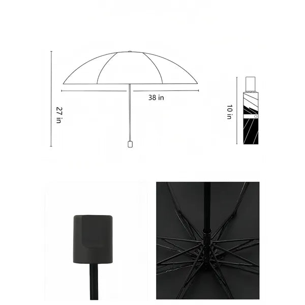 Fully automatic folding thickened umbrella