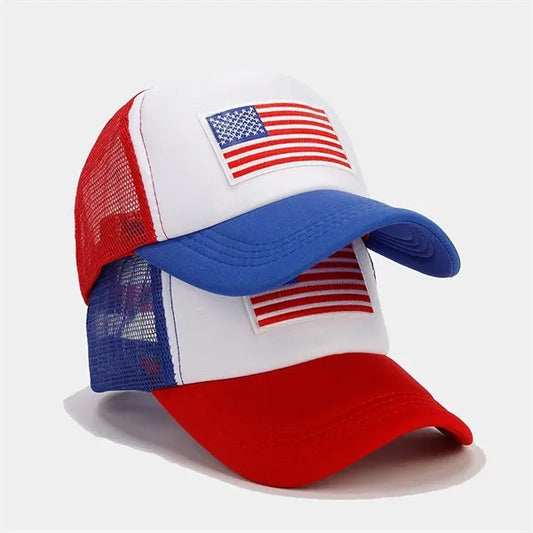 American flag casual mesh breathable duckbill cap