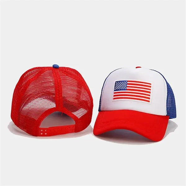 American flag casual mesh breathable duckbill cap
