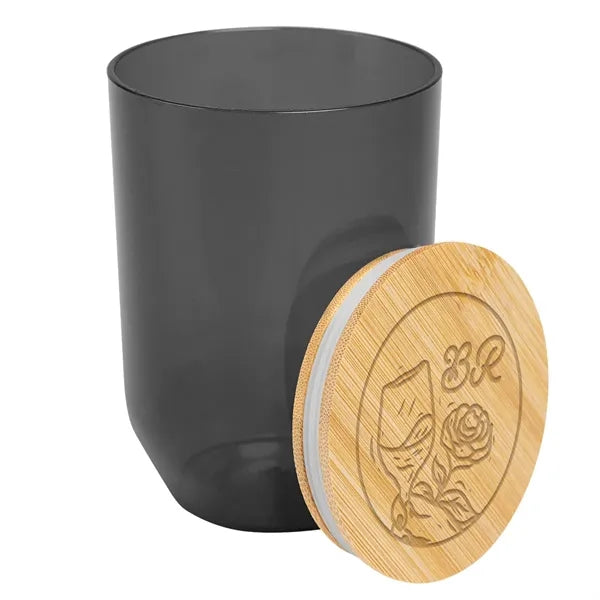 12 Oz. Montrose rPET Wine Tumbler With Bamboo Lid
