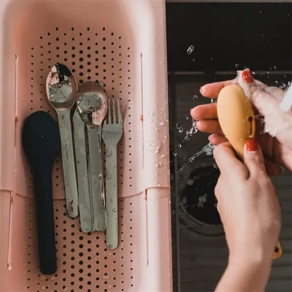 18/8 stainless steel Travel Utensils with silicone Case