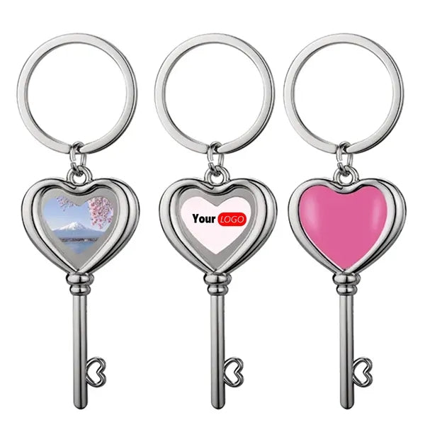 Heart-Shaped Metal Keychain