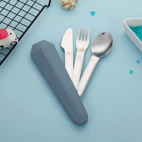 Portable Travel Utensils with silicone Case