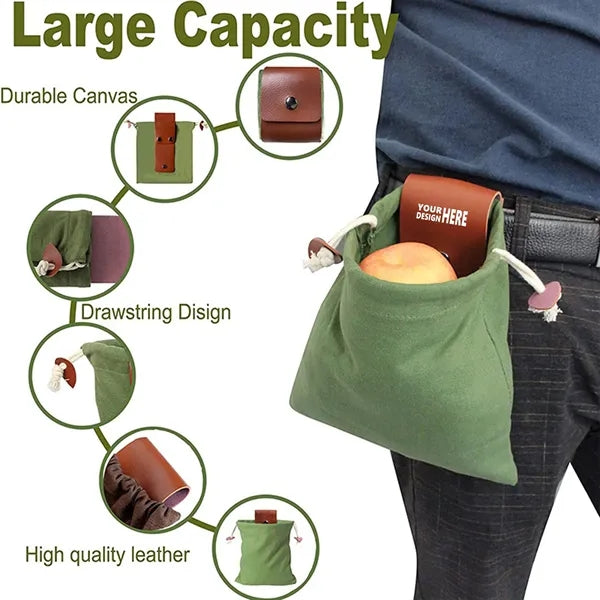 Multipurpose Canvas Waist Pouch for Outdoor Use
