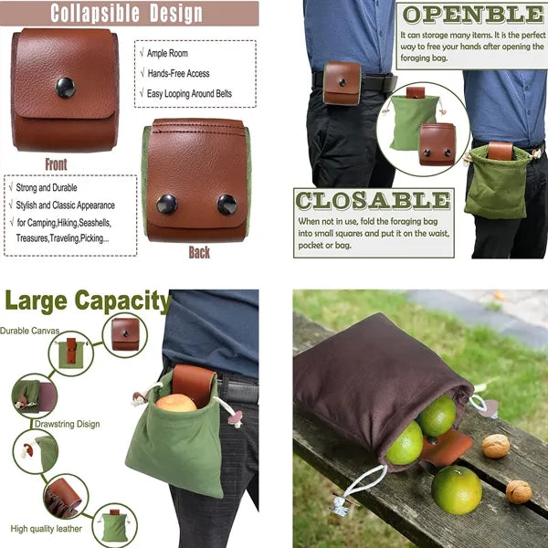Multipurpose Canvas Waist Pouch for Outdoor Use