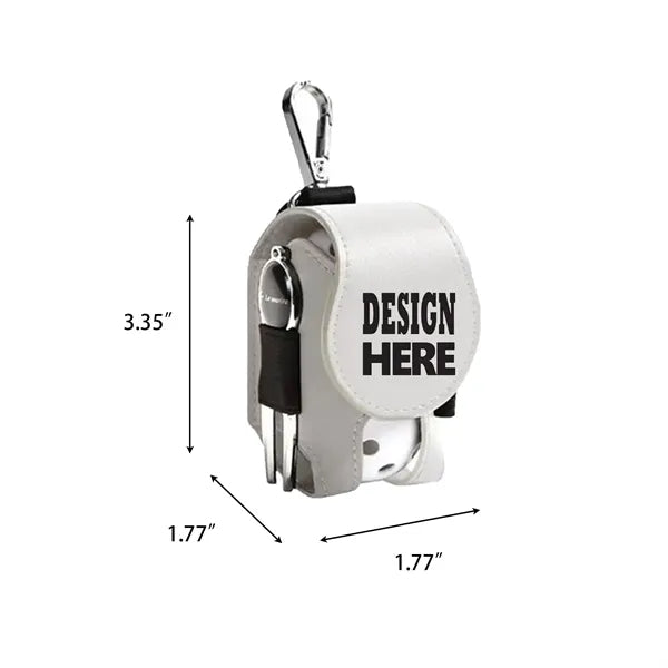 PU Leather Golf Ball Pouch