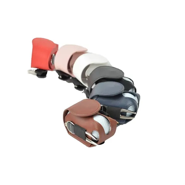 PU Leather Golf Ball Pouch