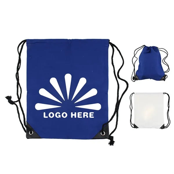 Cotton-Blend Drawstring Backpack