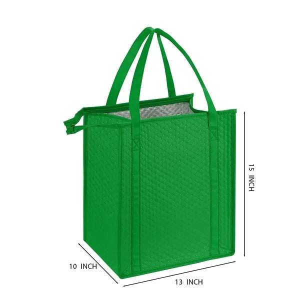 Thermal Non-Woven Insulated Cooler Tote Bag-13"X15"X10"