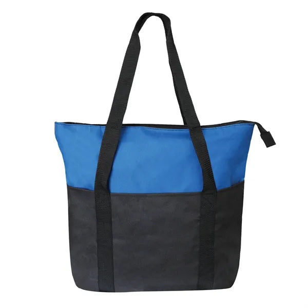 Dual Color Zippered Tote