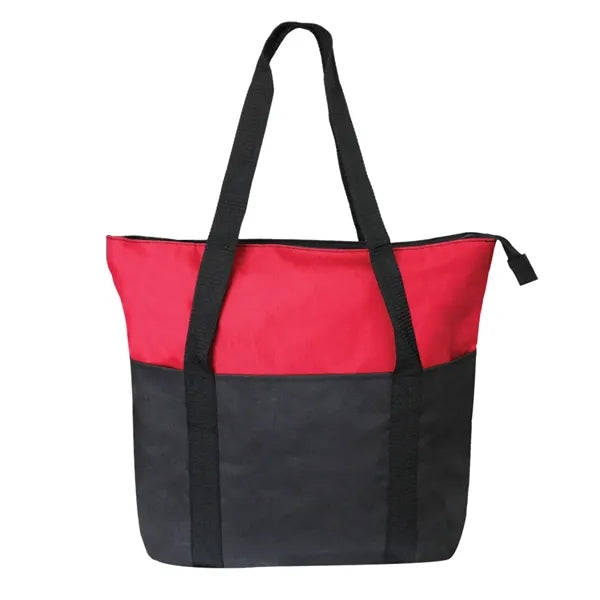 Dual Color Zippered Tote