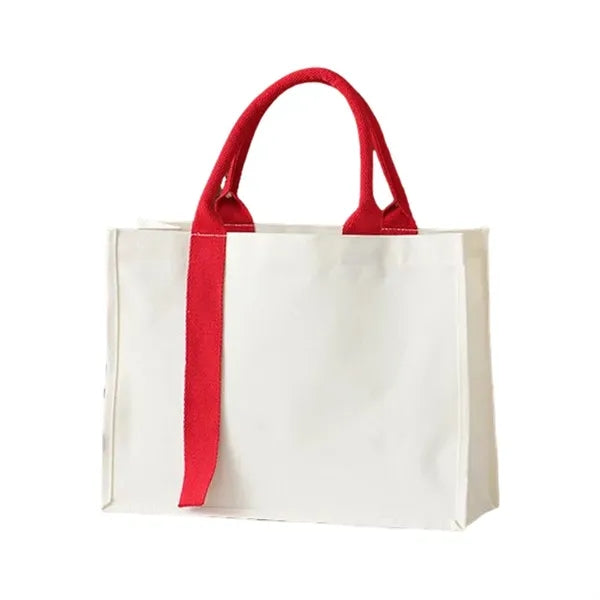 Canvas Tote Bag With Ribbon