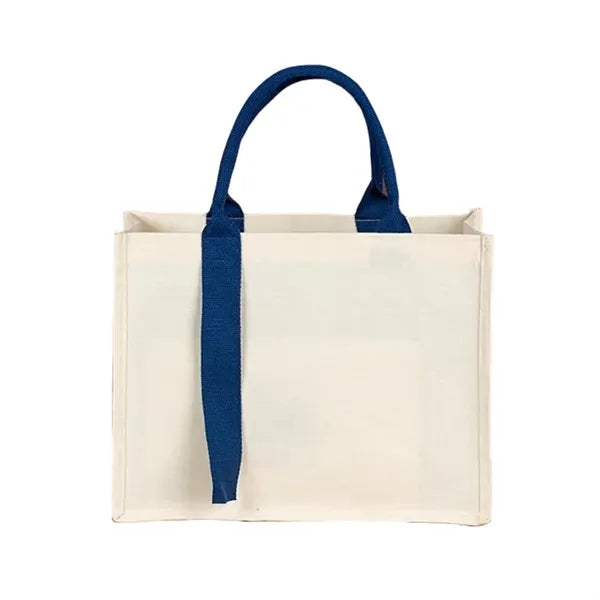 Canvas Tote Bag With Ribbon