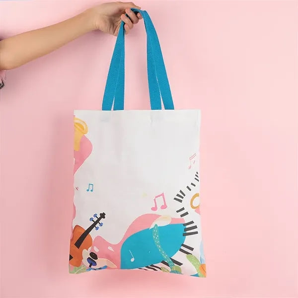 Blank canvas bag with custom logo
