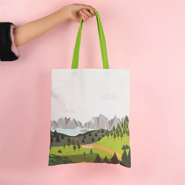 Blank canvas bag with custom logo