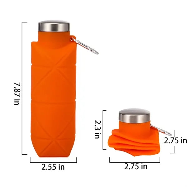 24oz Foldable Outdoor Silicone Water Bottle
