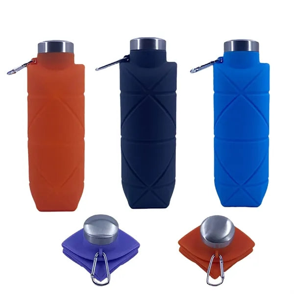 24oz Foldable Outdoor Silicone Water Bottle