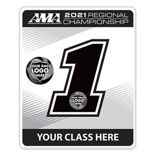 12x10" Acrylic Number 1 Race Plate Plaque