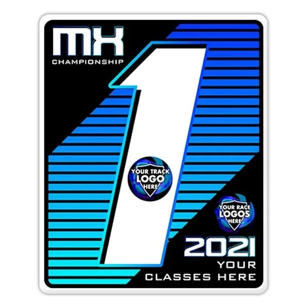 12x10" Acrylic Number 1 Race Plate Plaque