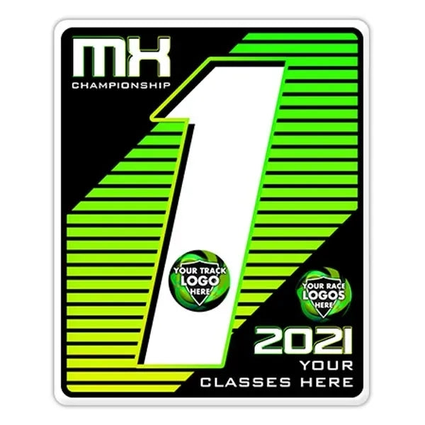 12x10" Acrylic Number 1 Race Plate Plaque