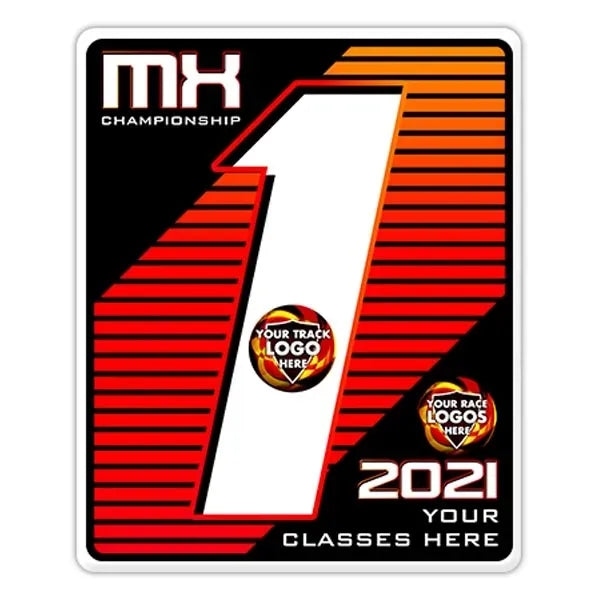 12x10" Acrylic Number 1 Race Plate Plaque