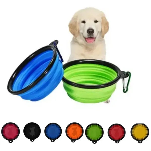 Foldable Travel Collapsible Pet Bowl Dog Feeder Dish