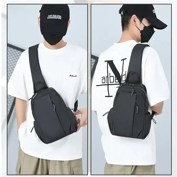 Water-Resistant Nylon Casual Chest Bag