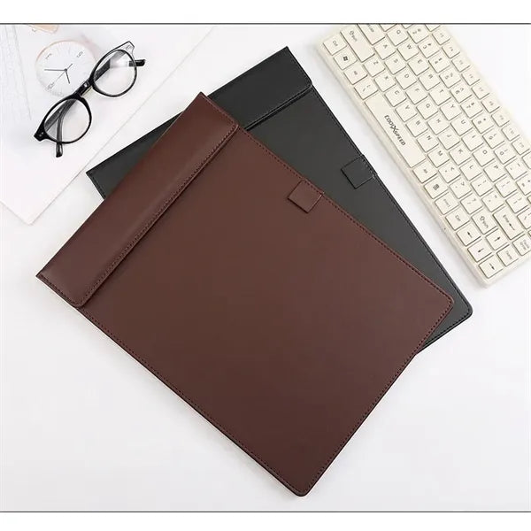 A4 PU Leather Magnetic Clipboard