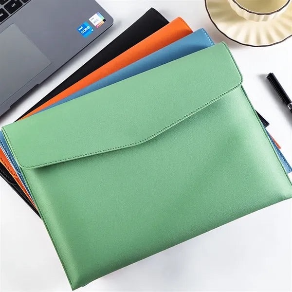 PU Leather A4 File Folder Document Bag