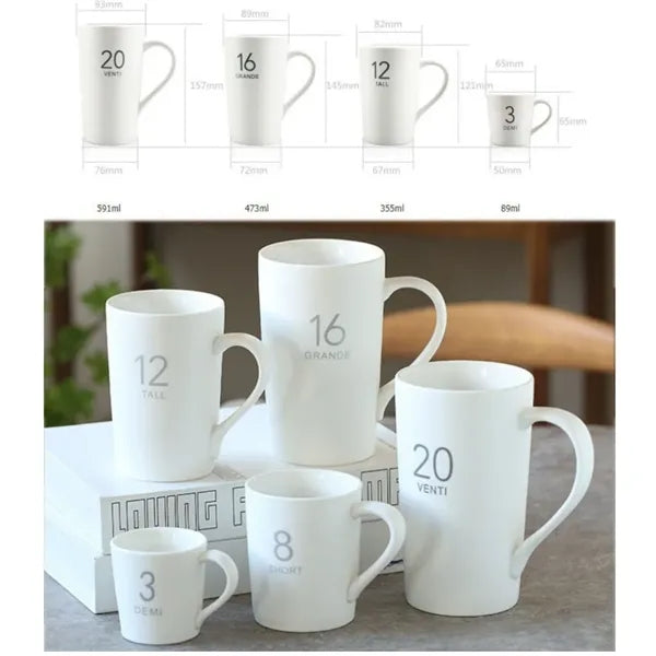 12oz Coffee Cup Ceramic Mug with Handle
