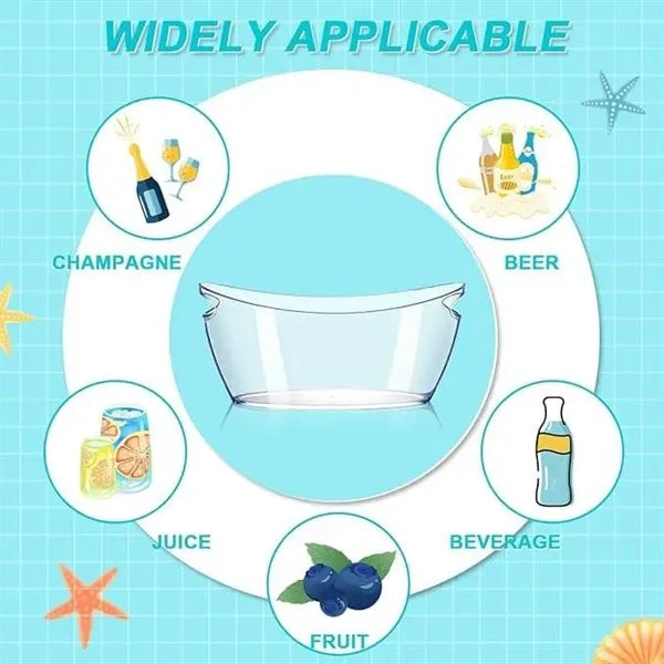 5 L Large PET Plastic Ice Bucket for Parties Cocktail Bar