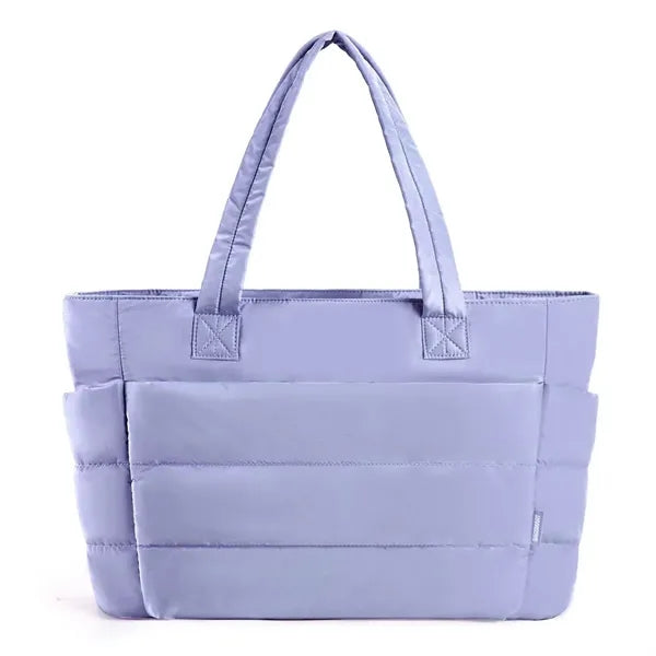 Puffer Tote Large Quilted Shoulder Bag for Work Travel