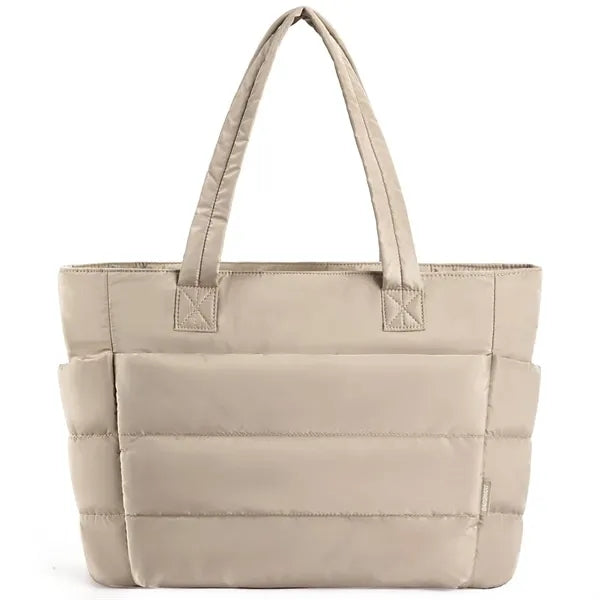 Puffer Tote Large Quilted Shoulder Bag for Work Travel