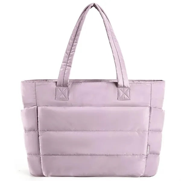 Puffer Tote Large Quilted Shoulder Bag for Work Travel