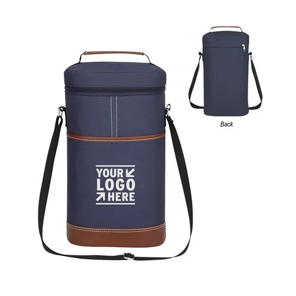 Insulated Portable Padded Canvas Wine Bag for Travel