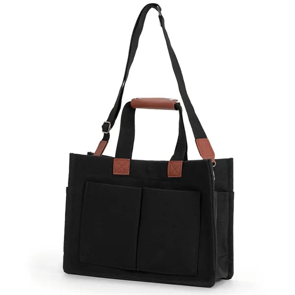 Large Capacity Canvas Tote Bag for Work Travel Shopping