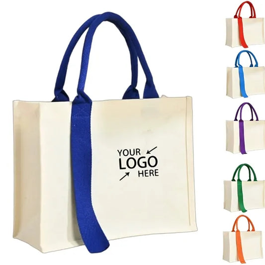Large Capacity Canvas Tote Bag for Work Travel Shopping