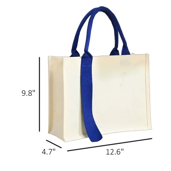 Large Capacity Canvas Tote Bag for Work Travel Shopping