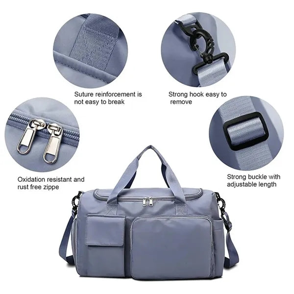 Large Sports Gym Tote Bag with Shoe Compartment Dry Wet
