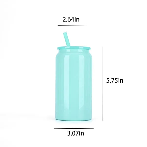 16oz. Fashionable Stainless Steel Insulated Mason Jar