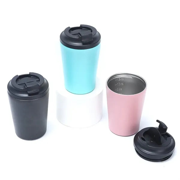 12oz.Office Stainless Steel Insulated Milk Cup With Scale