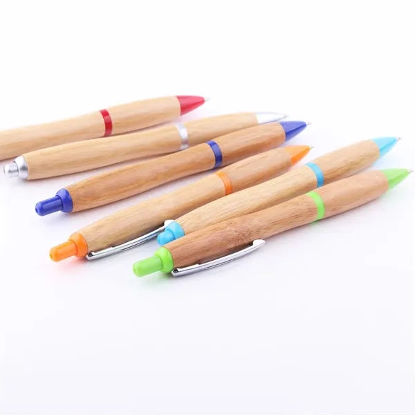 Printed Contour Bamboo Ballpen