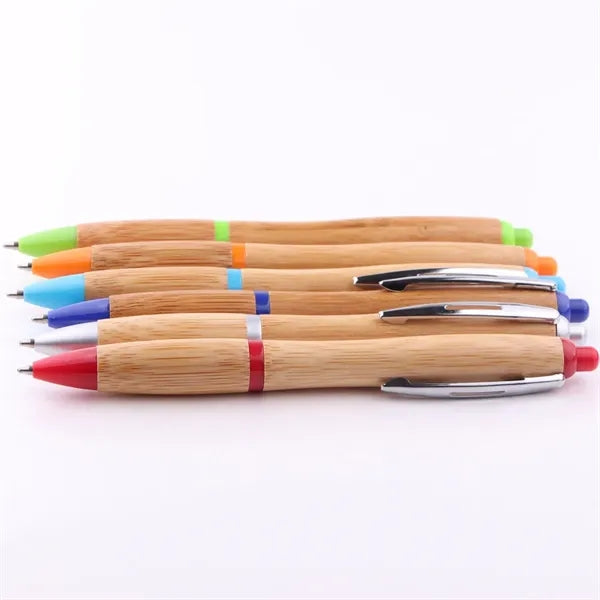 Printed Contour Bamboo Ballpen