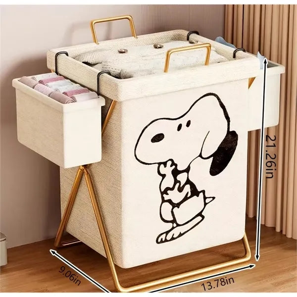 Foldable dirty clothes storage basket