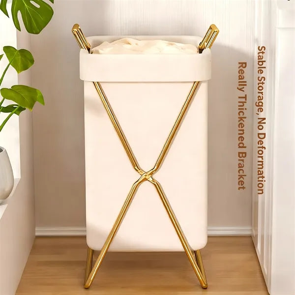 Foldable dirty clothes storage basket