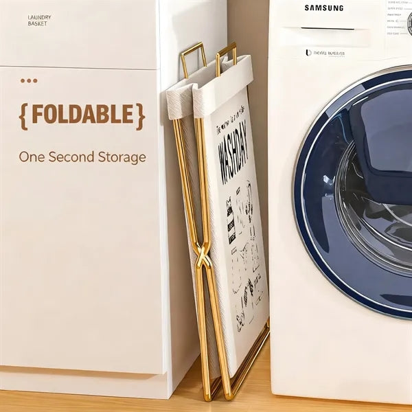 Foldable dirty clothes storage basket