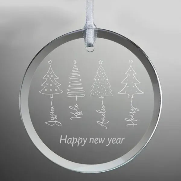 Round Shaped Glass Ornament -3"/ 3.15"/ 3.5"