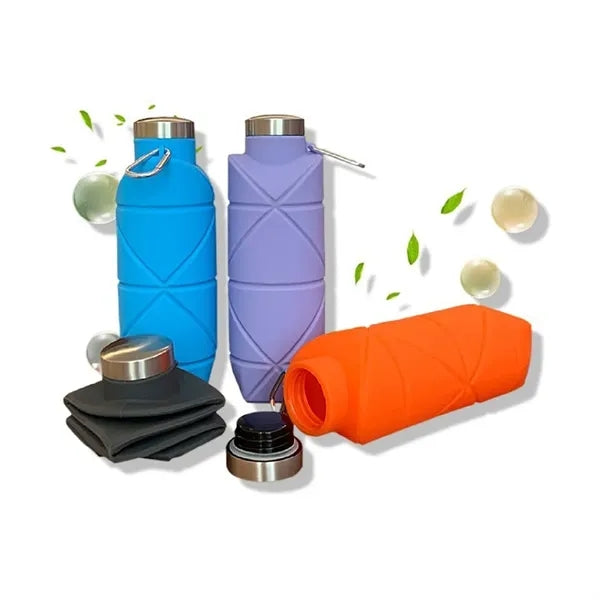 23OZ.Food-Grade Silicone Shockproof Folding Water Bottle